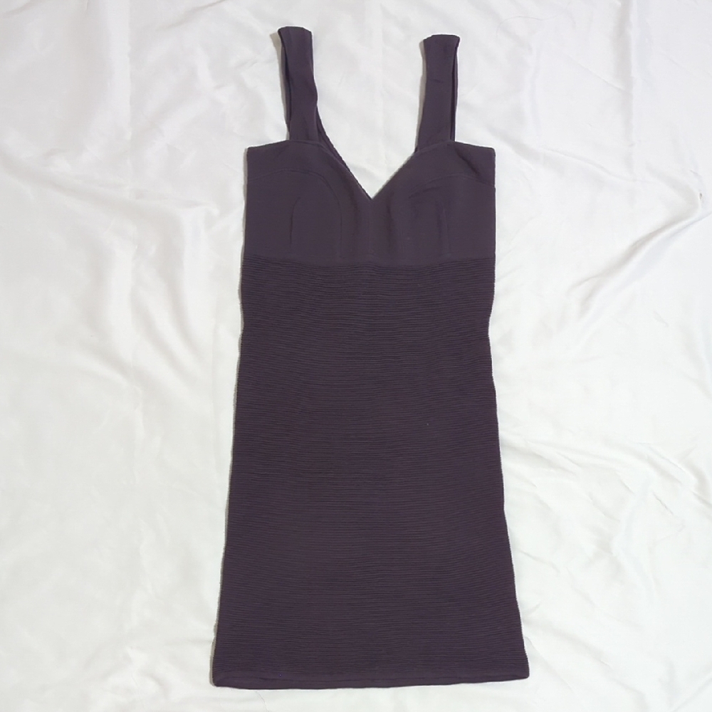 BCBGMAXAZRIA Knit Sweater Dress, Color Dark Plum Size S
